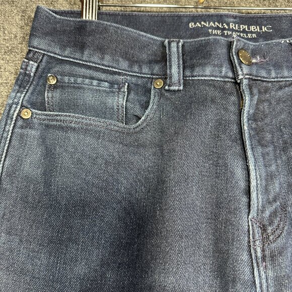 Banana Republic Jeans Mens 31 The Traveler Slim Fit Pockets Cotton Stretch - Picture 4 of 9